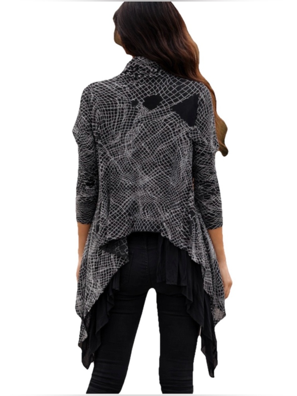 Lauren Moshi Web Net Women’s Black Cardigan Size Small